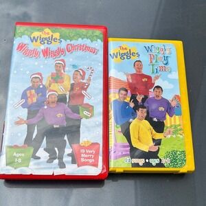 The Wiggles VHS Lot Wiggly Wiggly Christmas Wiggle Time Lyrick Studios 2501 2505